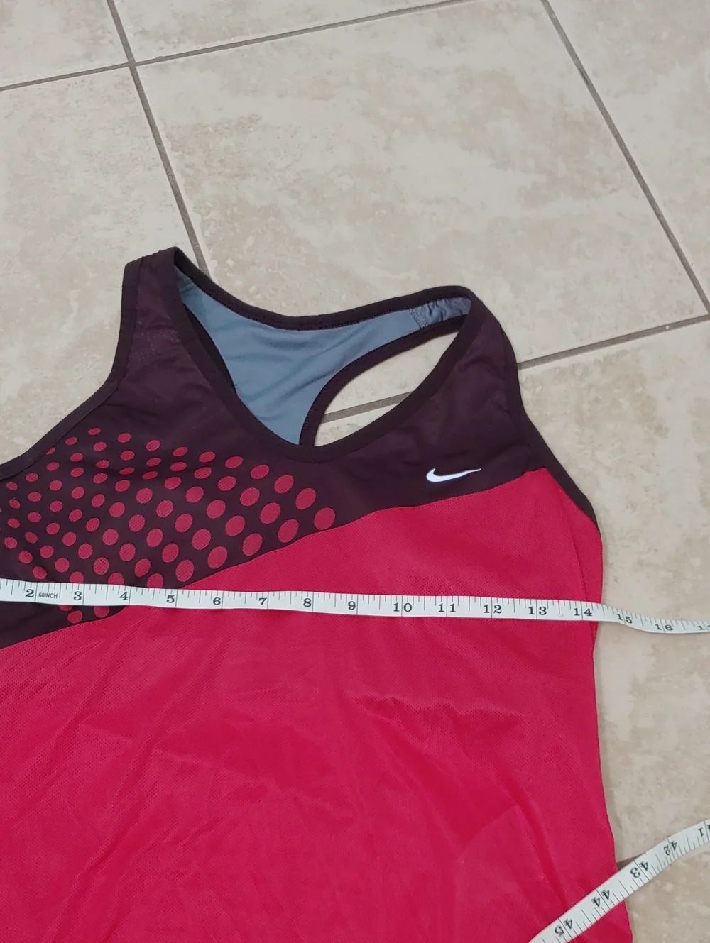 Nike Dri-Fit Racerback Tank Top Women's Pink Built In Bra Athletic Top Size M